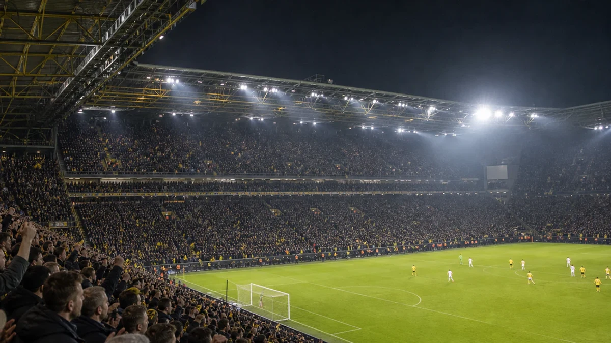 Fotbollsarena inför matchdag